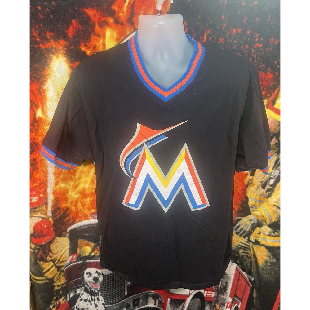 Miami Marlins Black Majestic Wright-Ditson‎ 2XL